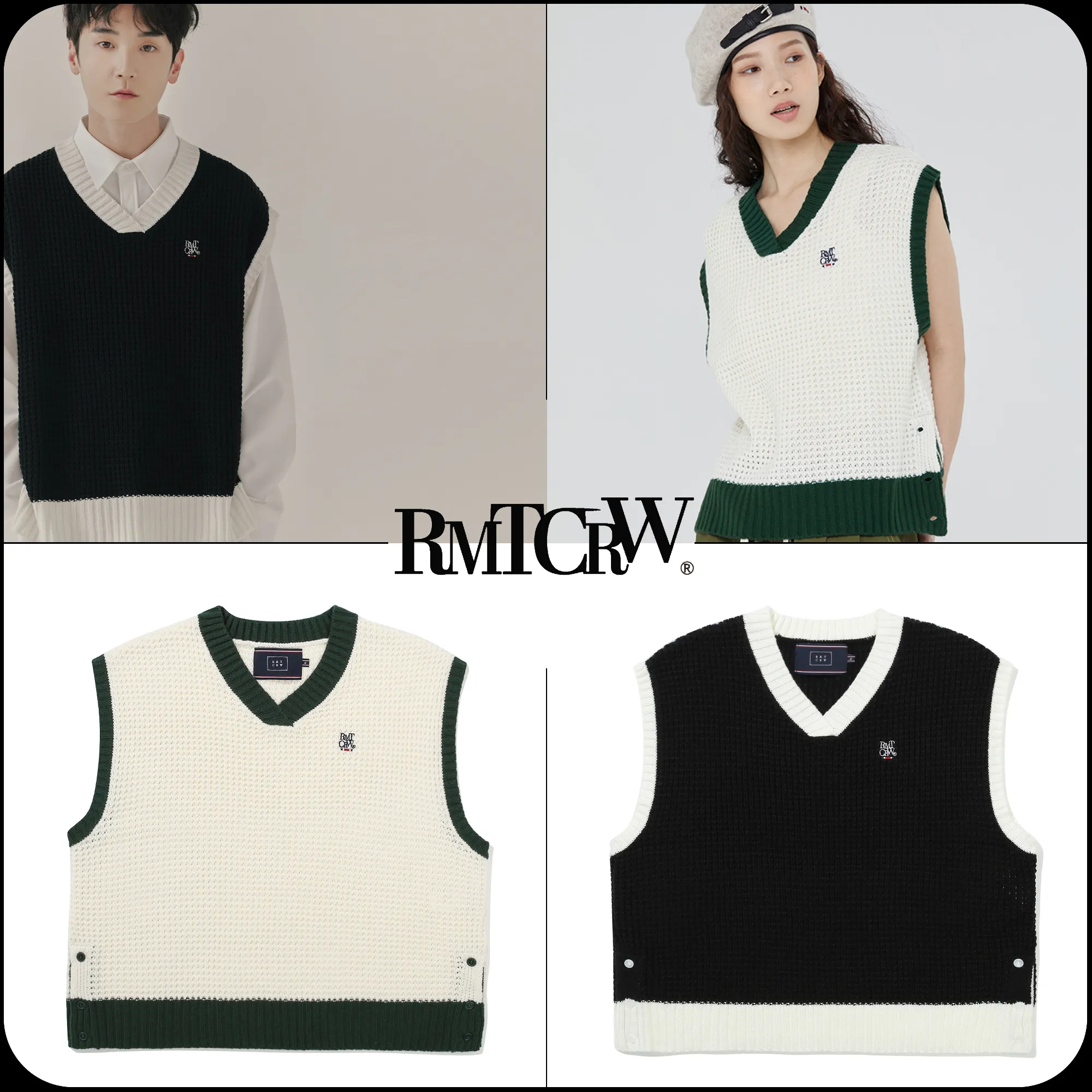 ROMANTIC CROWN  |[ROMANTIC CROWN]★WAFFLE KNIT VEST