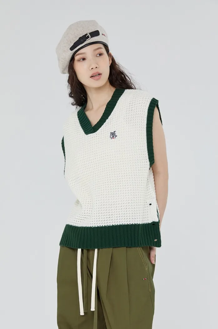 ROMANTIC CROWN  |[ROMANTIC CROWN]★WAFFLE KNIT VEST