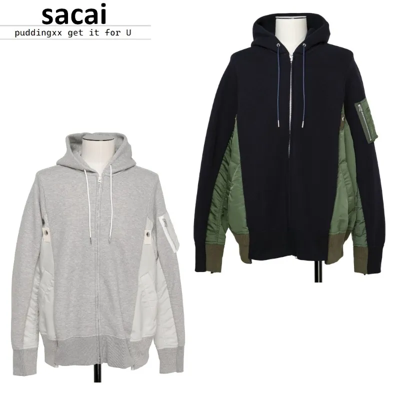 sacai  |Unisex Nylon Blended Fabrics Street Style Long Sleeves Plain