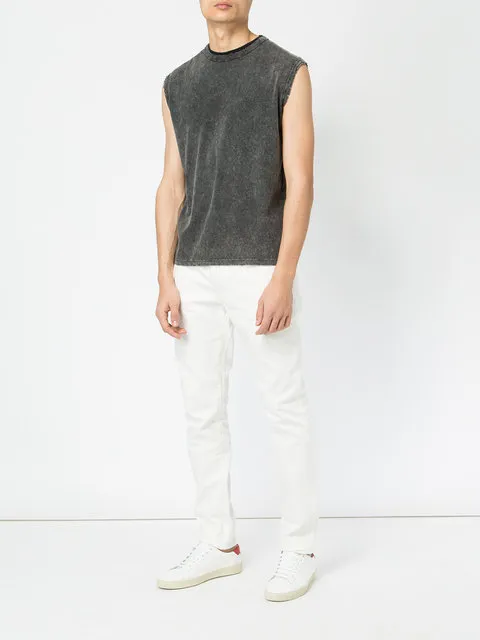 Saint Laurent  |Crew Neck Sleeveless Street Style Plain Cotton Luxury