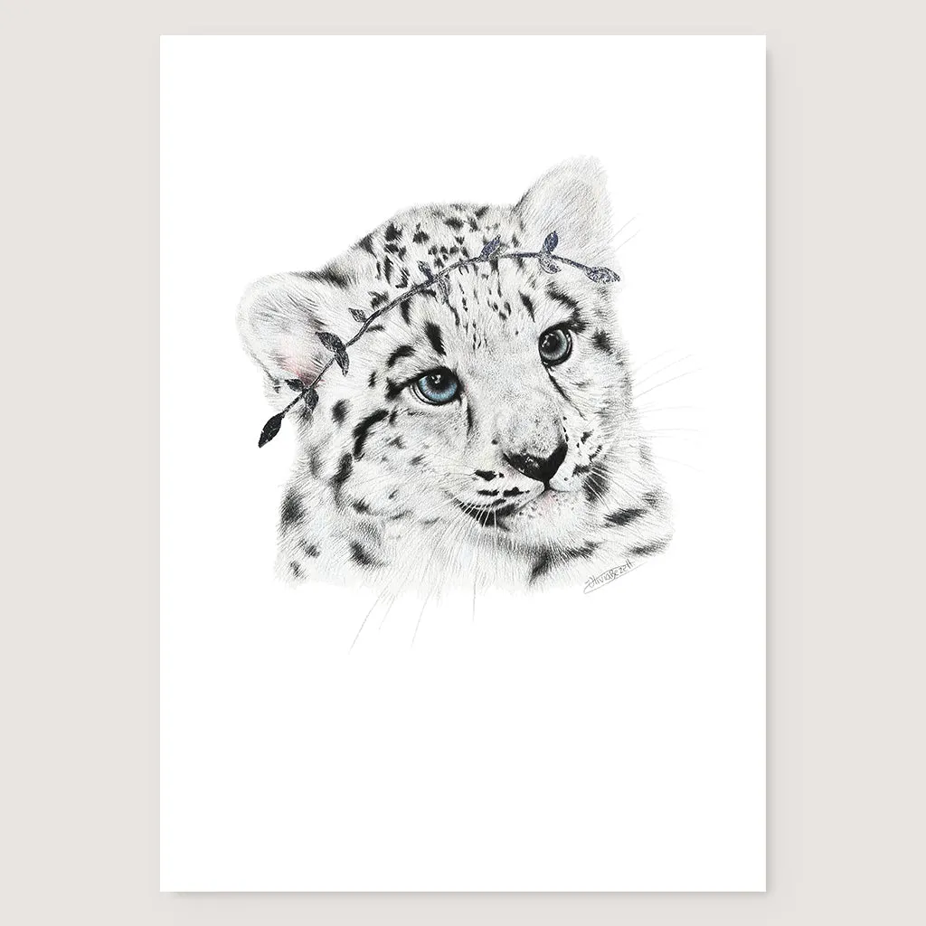 SALE - Snow Leopard print A5