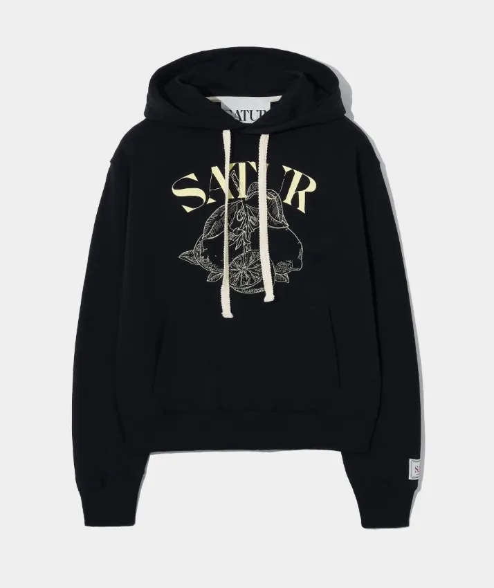 SATUR  |Street Style Long Sleeves Plain Logo Hoodies & Sweatshirts