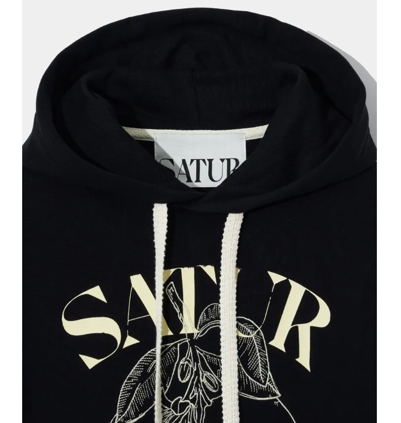 SATUR  |Street Style Long Sleeves Plain Logo Hoodies & Sweatshirts