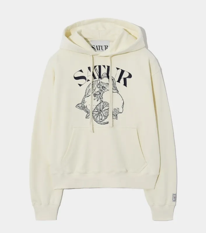 SATUR  |Street Style Long Sleeves Plain Logo Hoodies & Sweatshirts