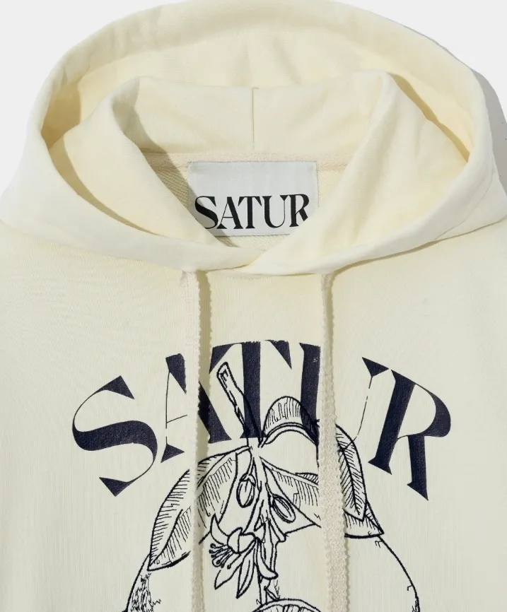 SATUR  |Street Style Long Sleeves Plain Logo Hoodies & Sweatshirts