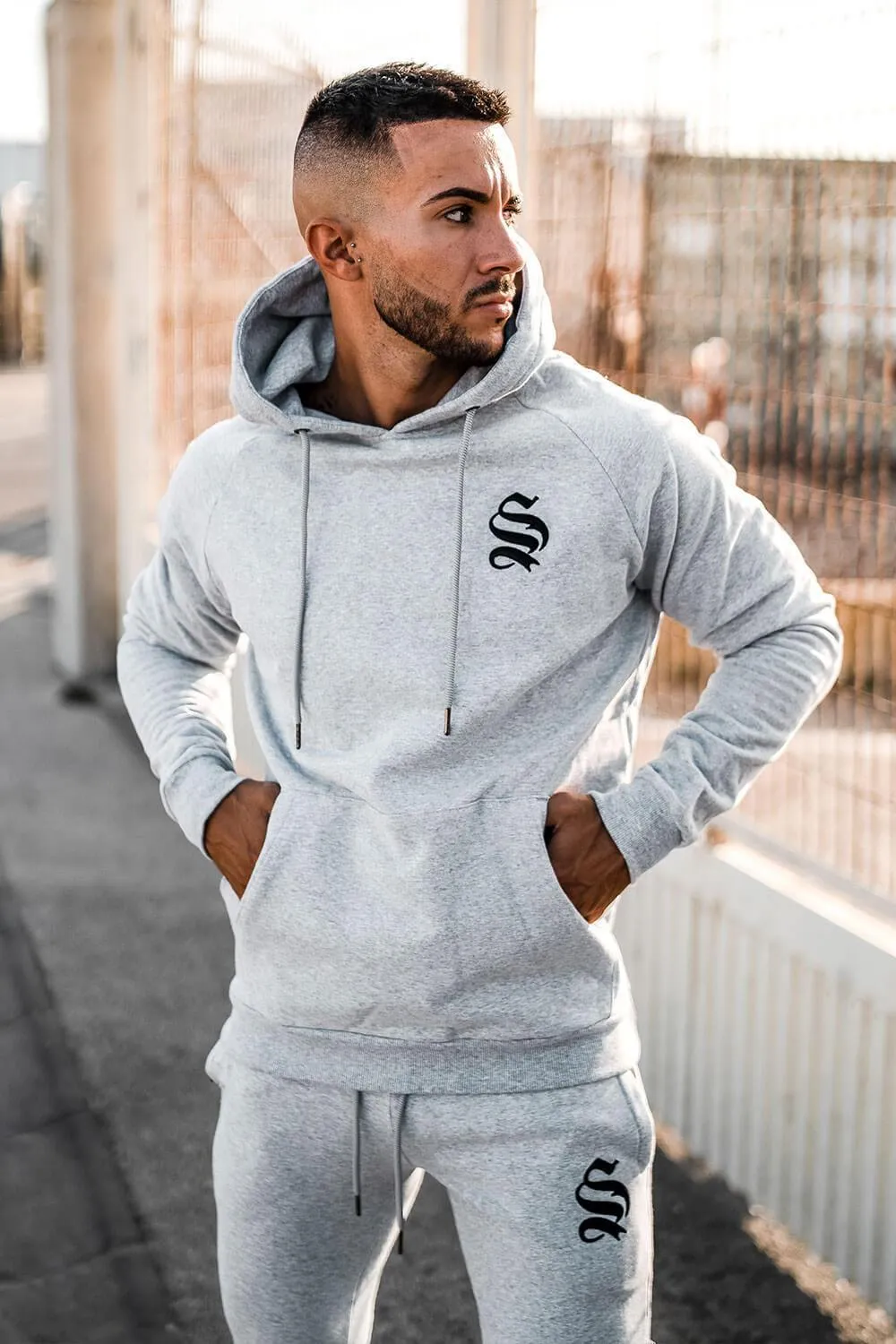 SINNERS ATTIRE  |Street Style Long Sleeves Plain Logo Hoodies