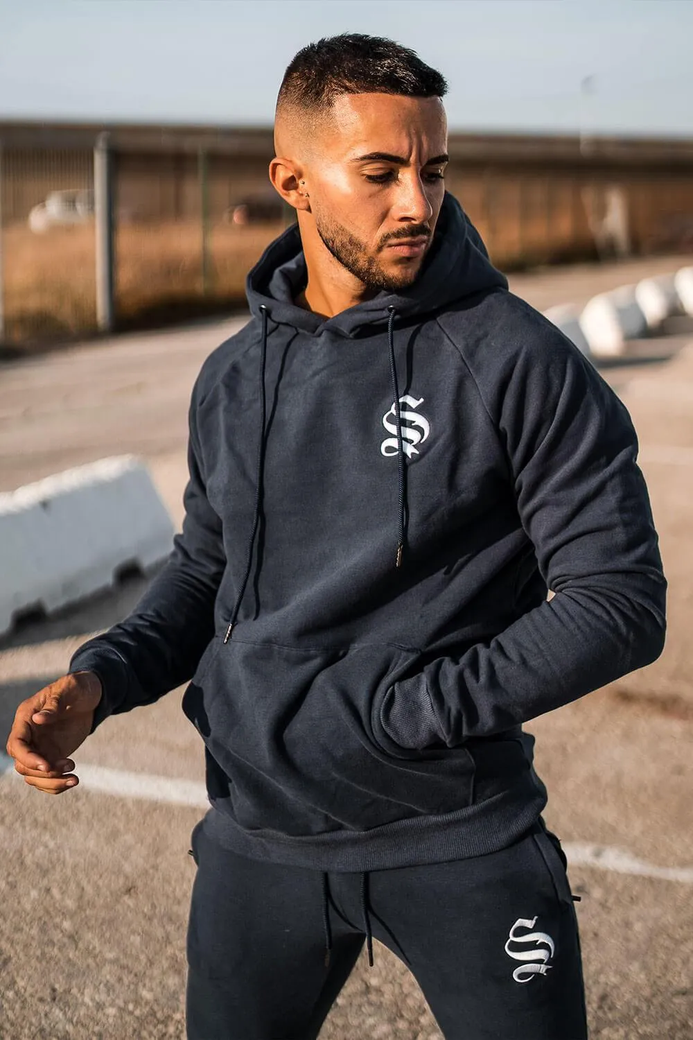 SINNERS ATTIRE  |Street Style Long Sleeves Plain Logo Hoodies