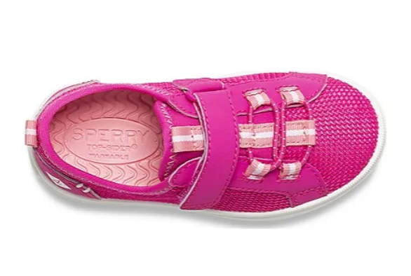 Sperry Little Girls-Abyss Hook & Loop Washable Sneaker- Hot Pink