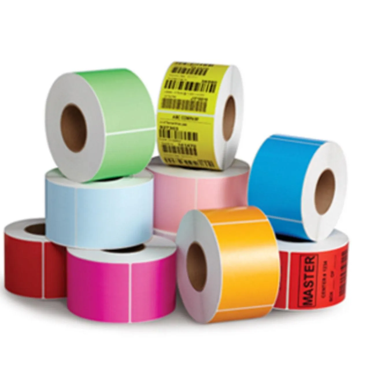 Stock Forms Direct Thermal Labels Permanent Adhesive Non-Perforated 100x150mm Pink Roll 1000