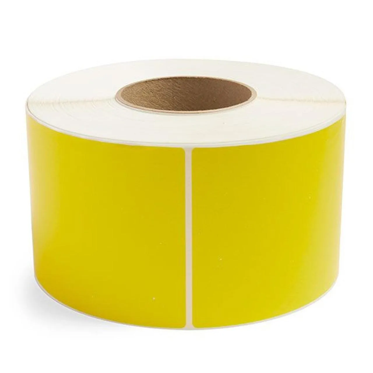 Stock Forms Direct Thermal Labels Permanent Adhesive Non-Perforated 100x150mm Yellow Roll 1000