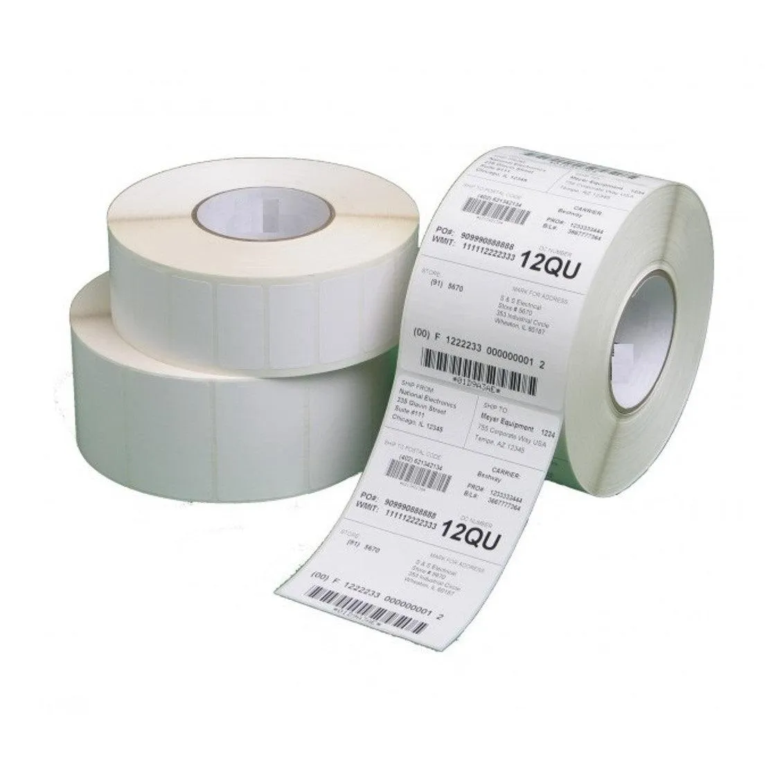 Stock Forms Direct Thermal Labels Permanent Adhesive Perforated 100x150mm White Roll 1000