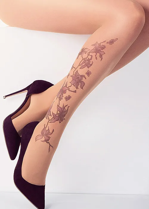 Stop And Stare Orchid Vine Tights ()