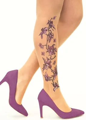 Stop And Stare Orchid Vine Tights ()