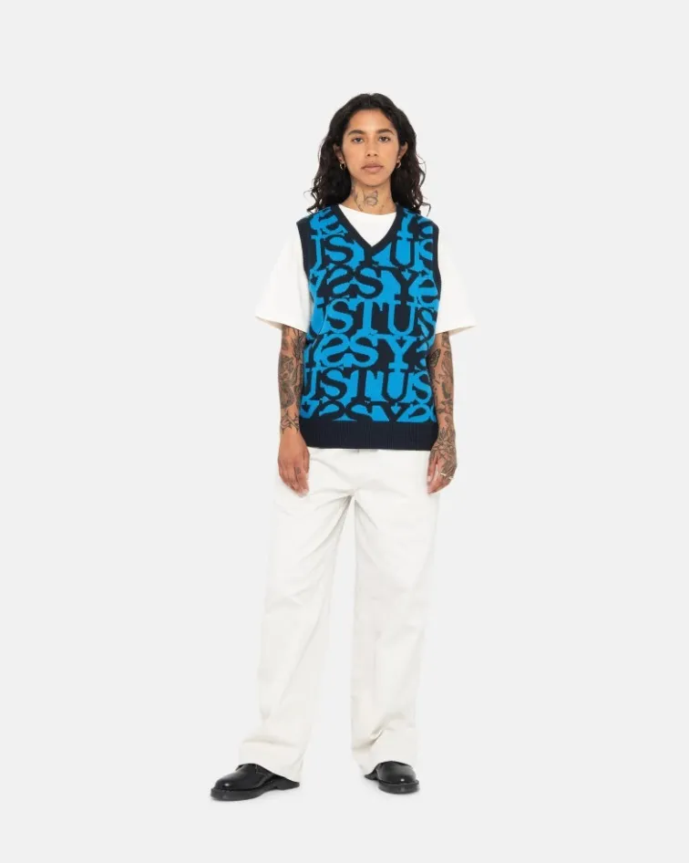 STUSSY  |Street Style Logo Skater Style Vests & Gillets