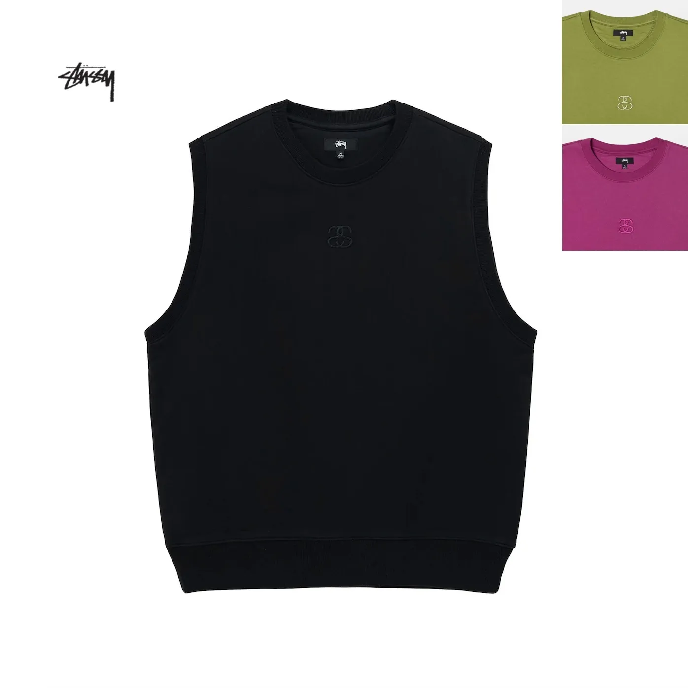 STUSSY  |Unisex Street Style Cotton Logo Skater Style Vests & Gillets