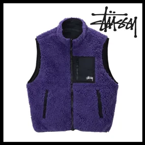 STUSSY  |Unisex Street Style Logo Skater Style Vests & Gillets