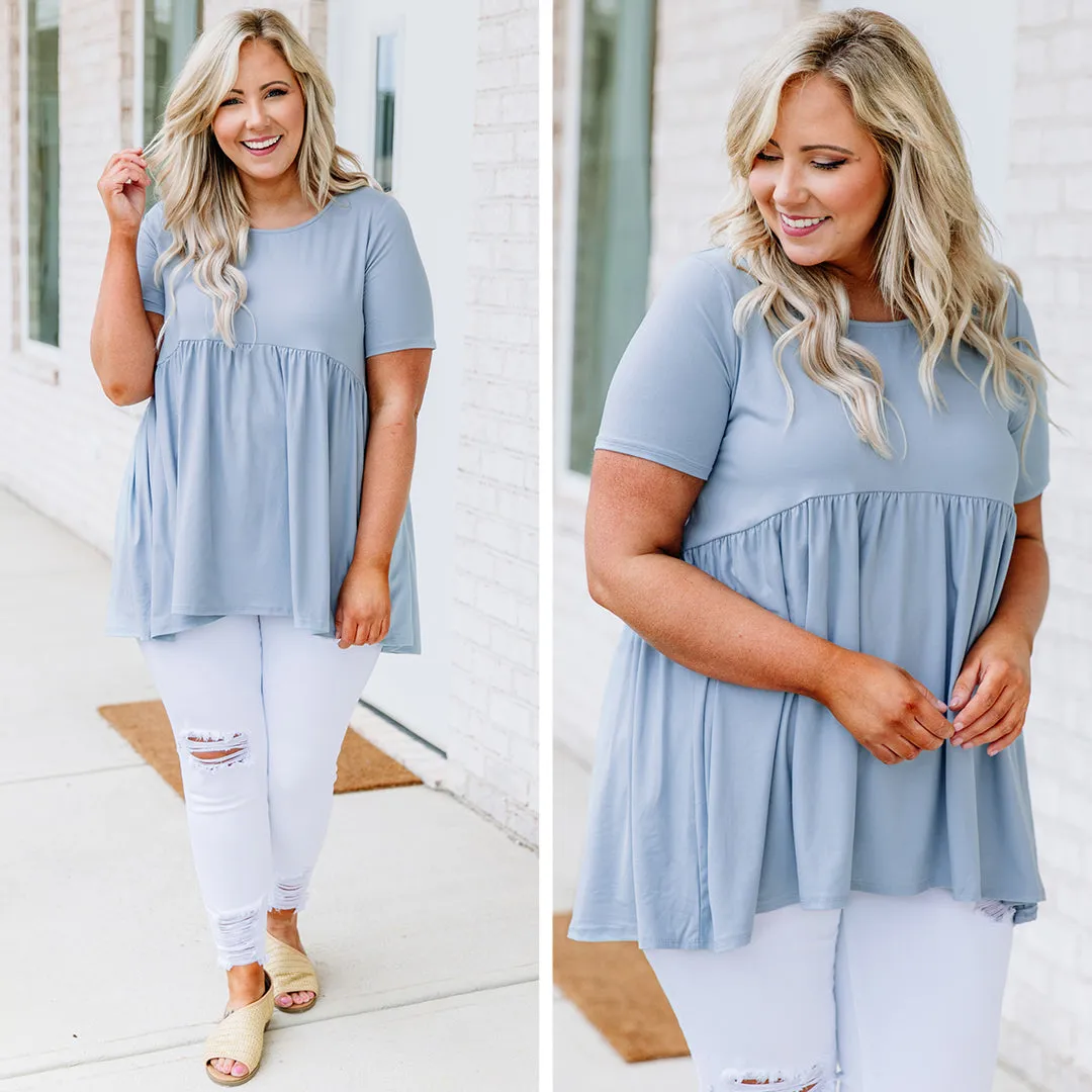 Style In Excess Top, Ash Blue