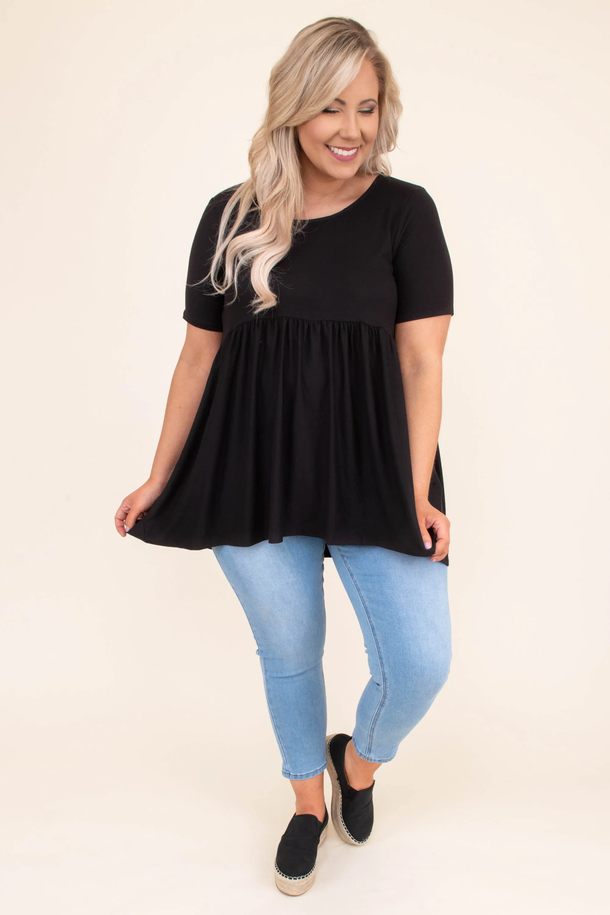 Style in Excess Top, Black