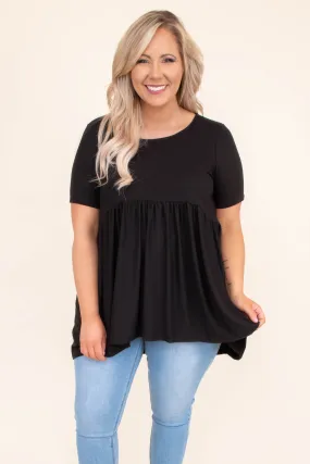 Style in Excess Top, Black