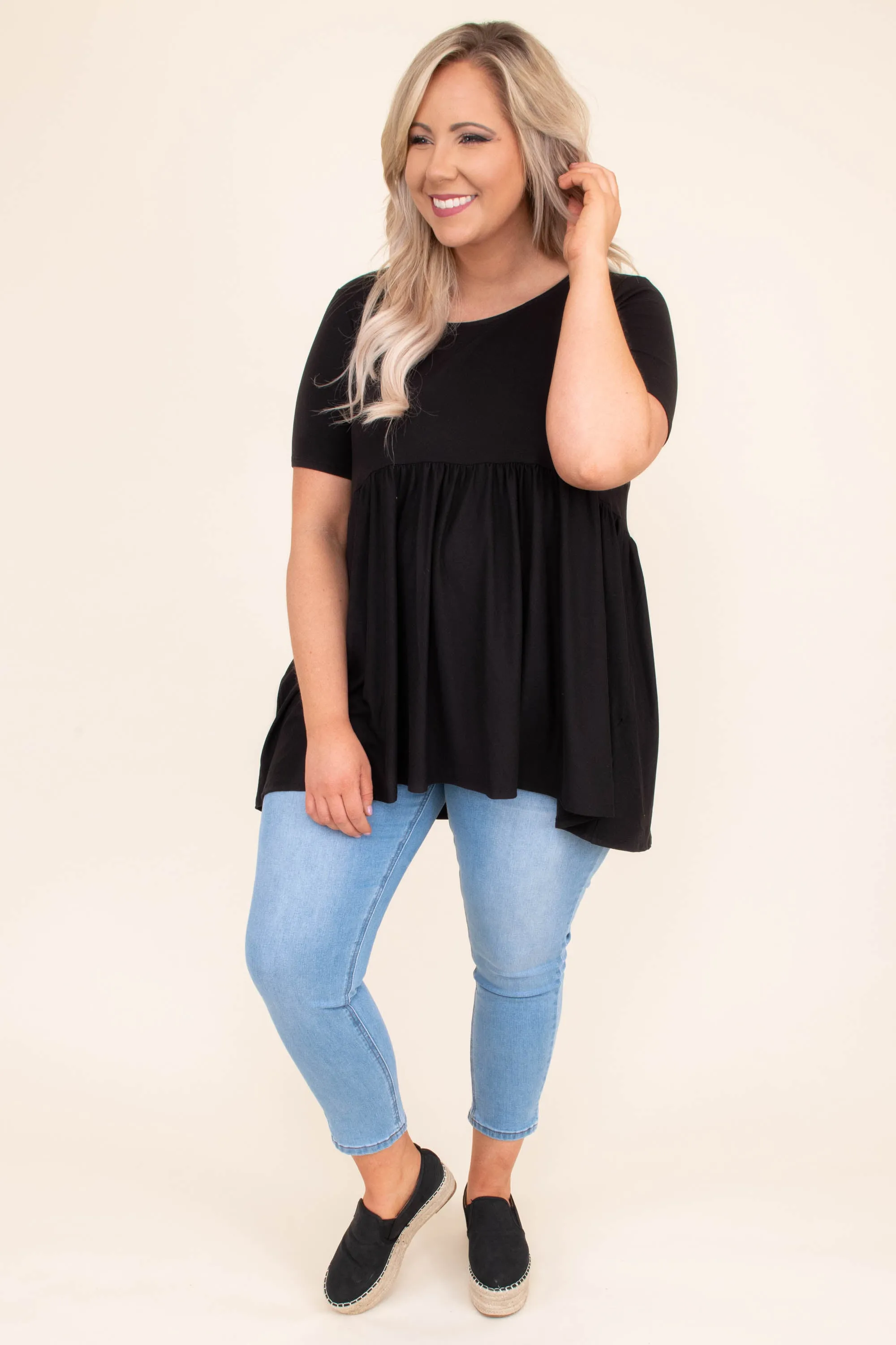 Style in Excess Top, Black