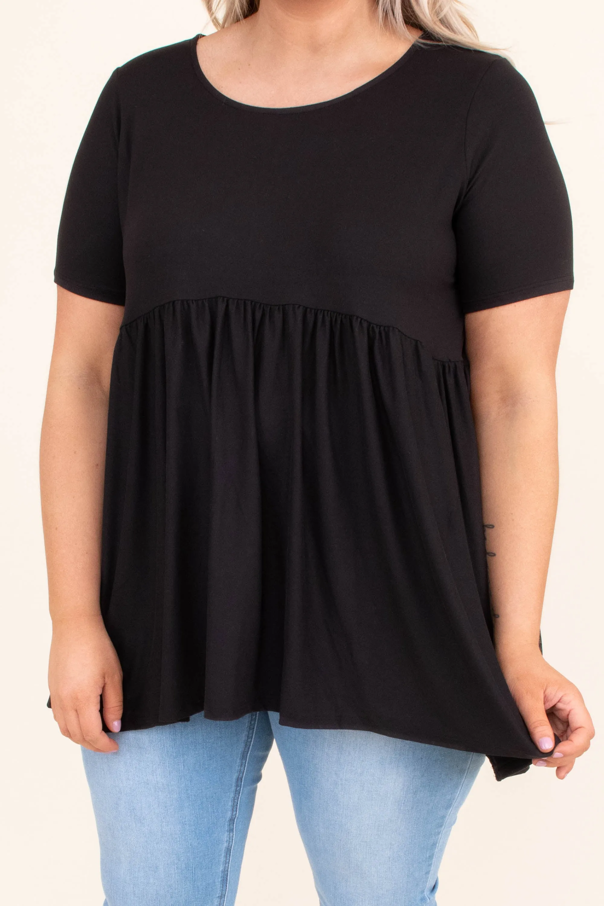 Style in Excess Top, Black