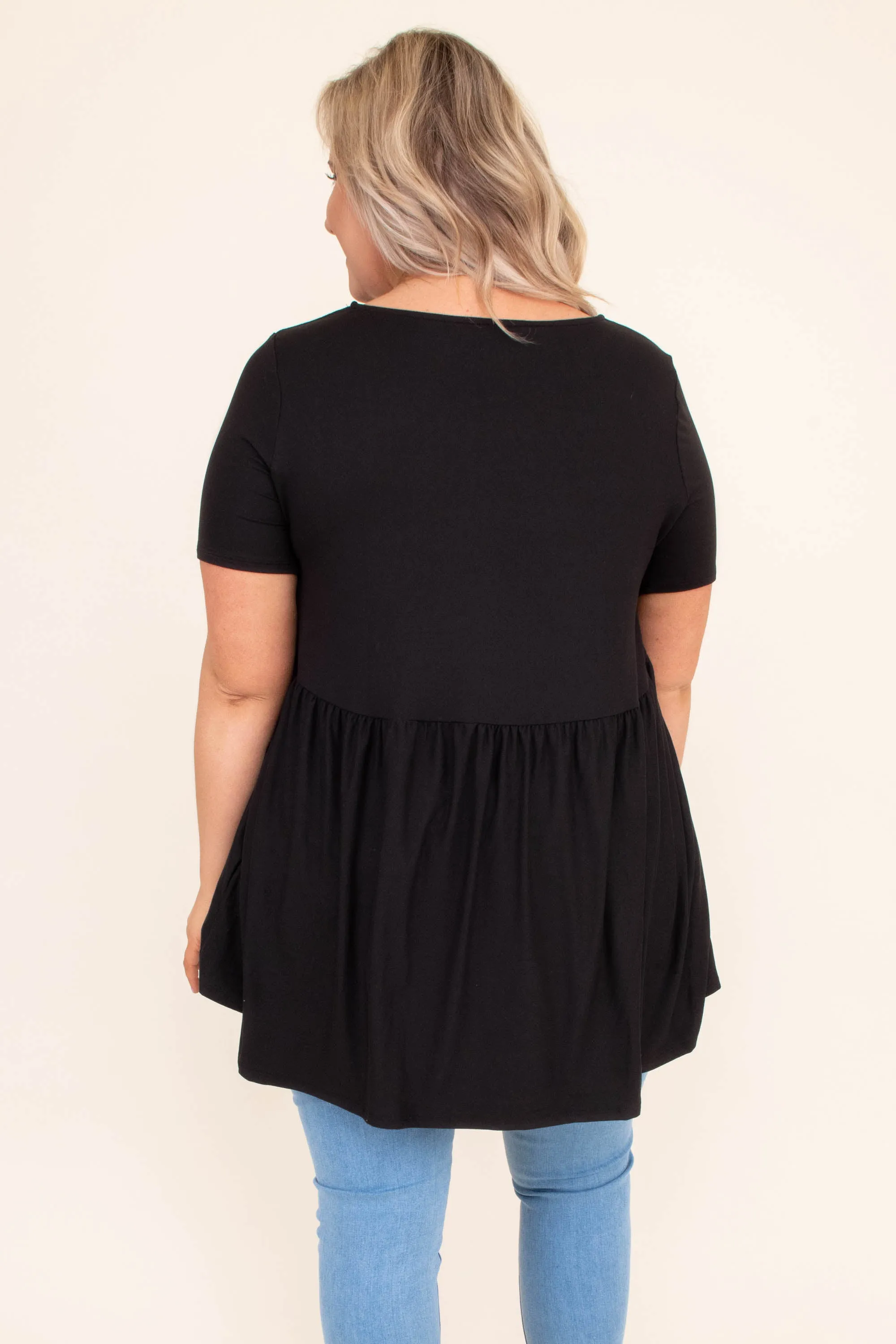 Style in Excess Top, Black