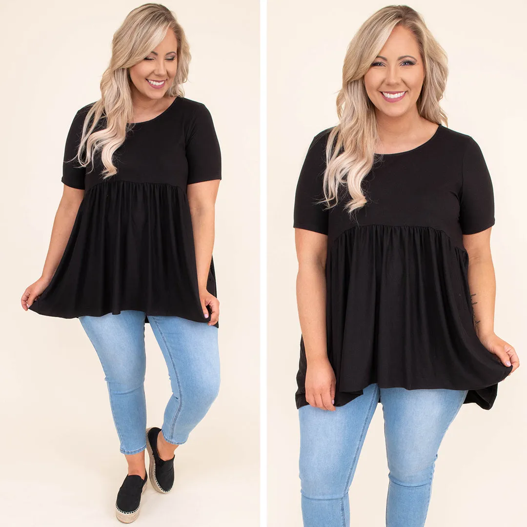 Style in Excess Top, Black