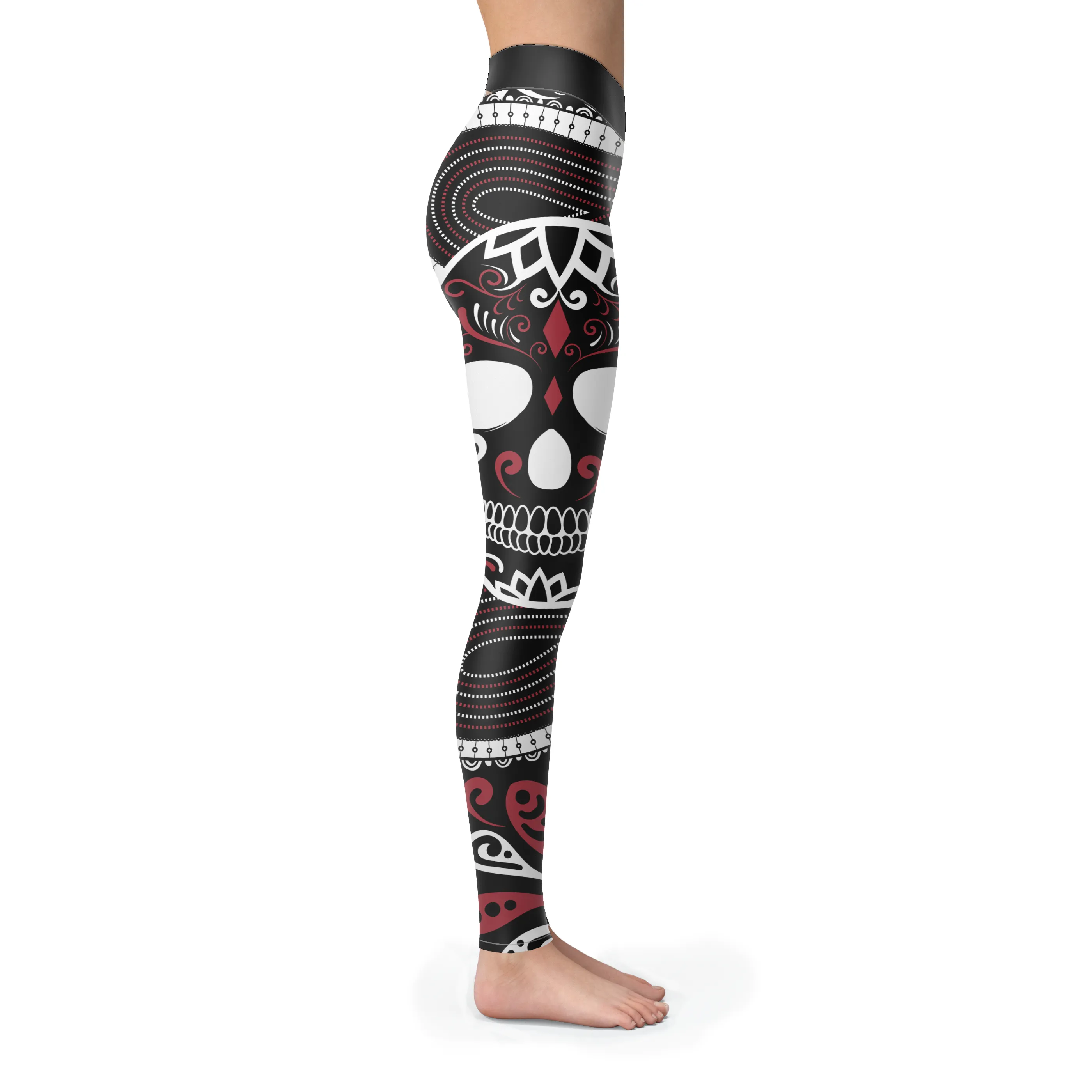 Sugar Skull Leggings Ornamental Skull