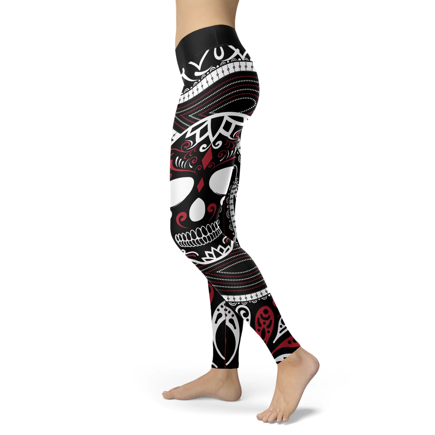 Sugar Skull Leggings Ornamental Skull