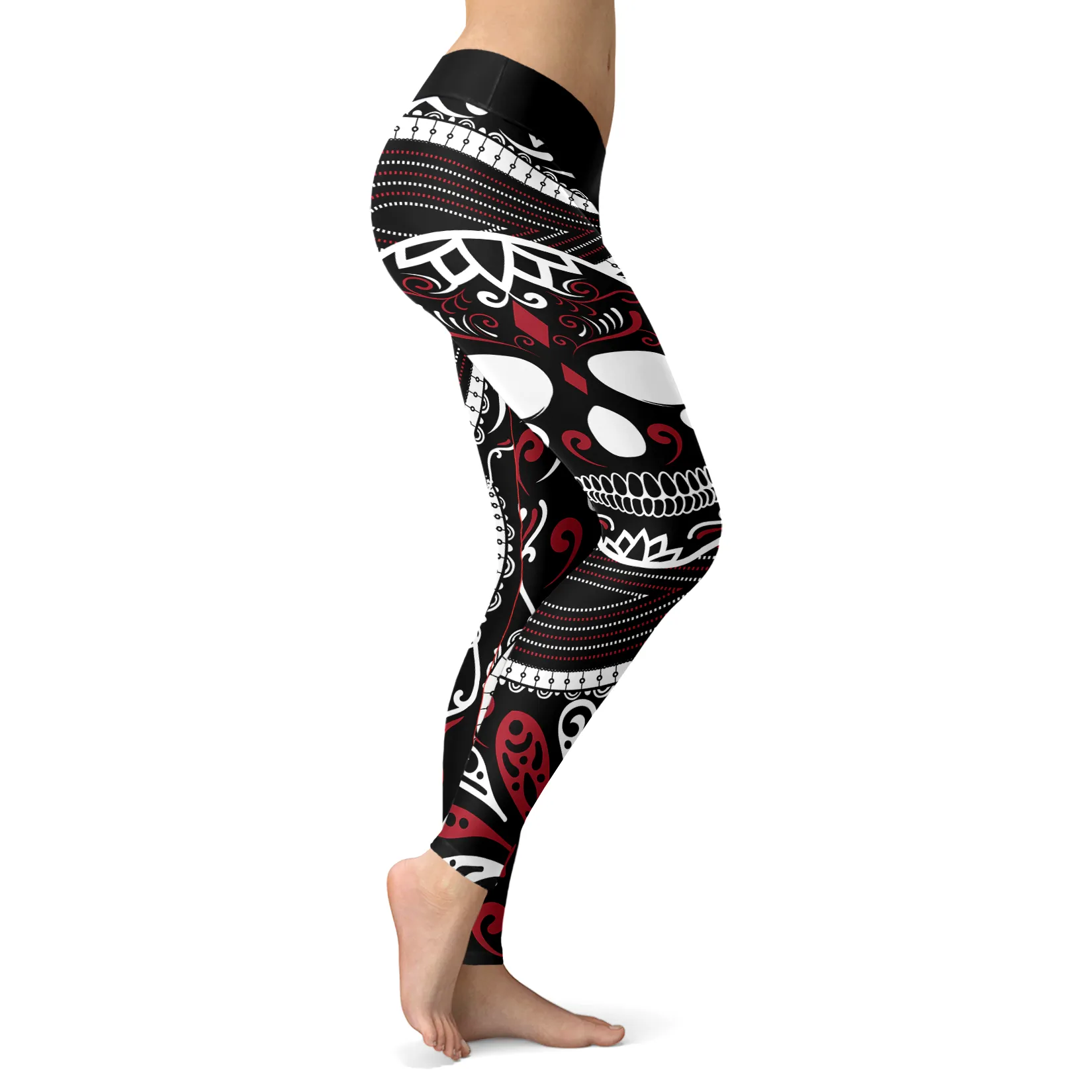 Sugar Skull Leggings Ornamental Skull