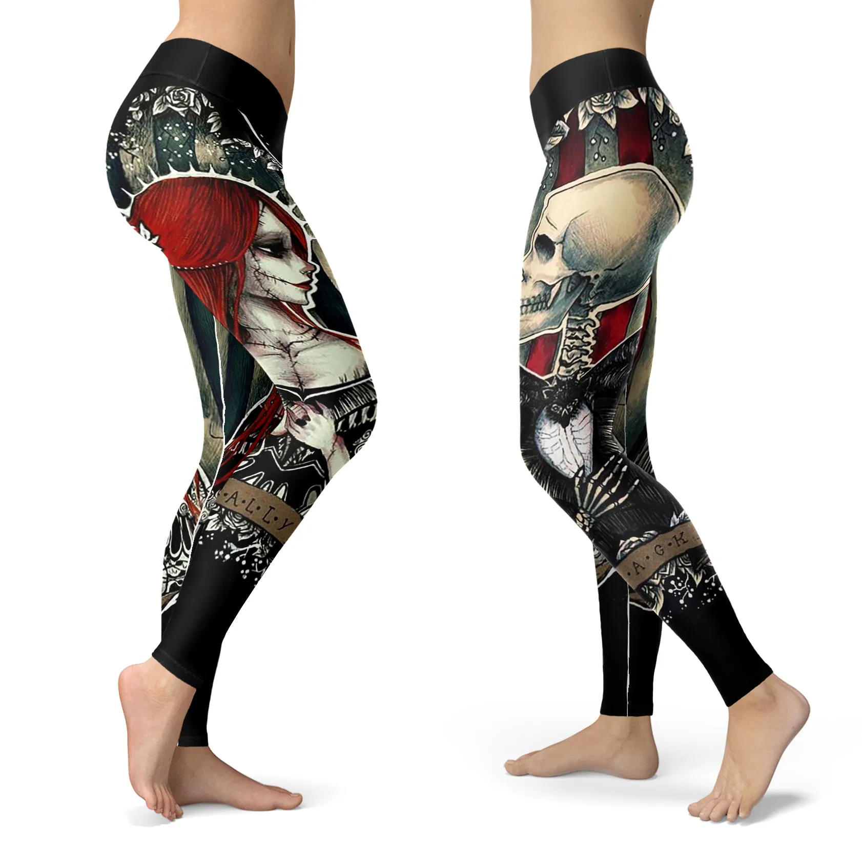 Sugar Skull Leggings Sally and Jack