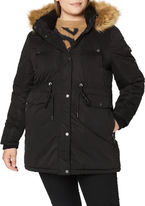 Superdry Womens Nadare Microfibre Parka Jacket Black