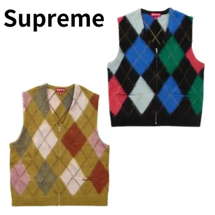 Supreme  |Unisex Street Style Plain Logo Skater Style Vests & Gillets