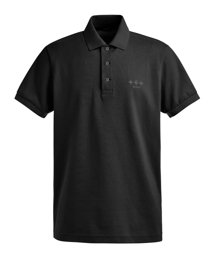 TATRAS  |Button-down Nylon Plain Cotton Short Sleeves Logo Polos