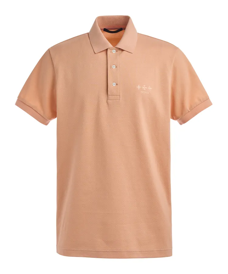 TATRAS  |Button-down Nylon Plain Cotton Short Sleeves Logo Polos