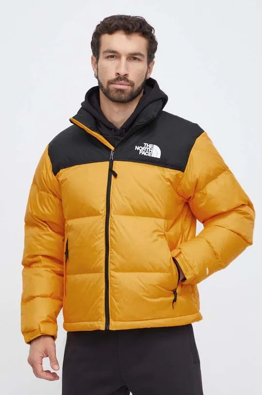 The North Face down jacket men's yellow color