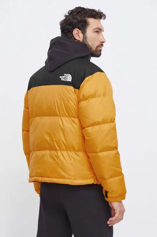 The North Face down jacket men's yellow color