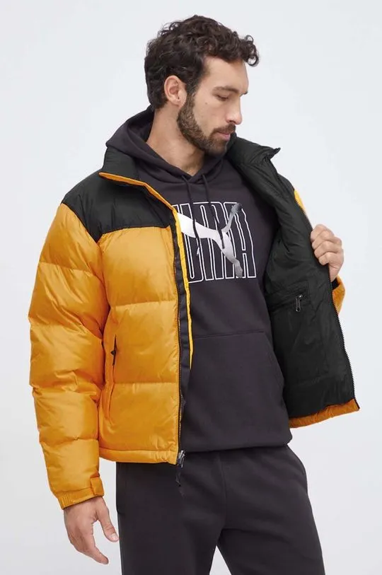 The North Face down jacket men's yellow color