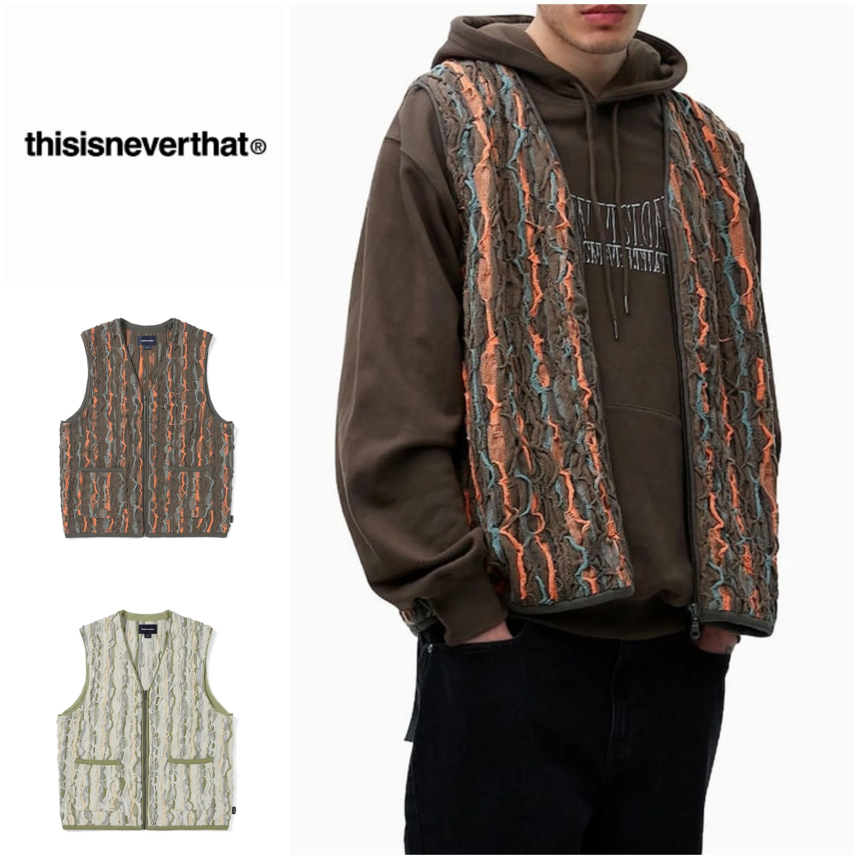 thisisneverthat  |Unisex Street Style Cotton Logo Vests & Gillets