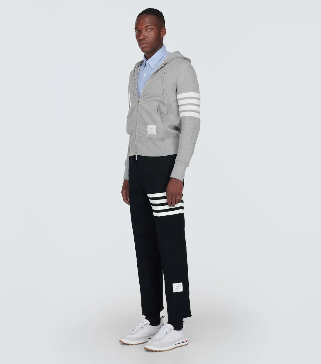 THOM BROWNE  |Stripes Sweat Street Style Long Sleeves Plain Cotton Logo