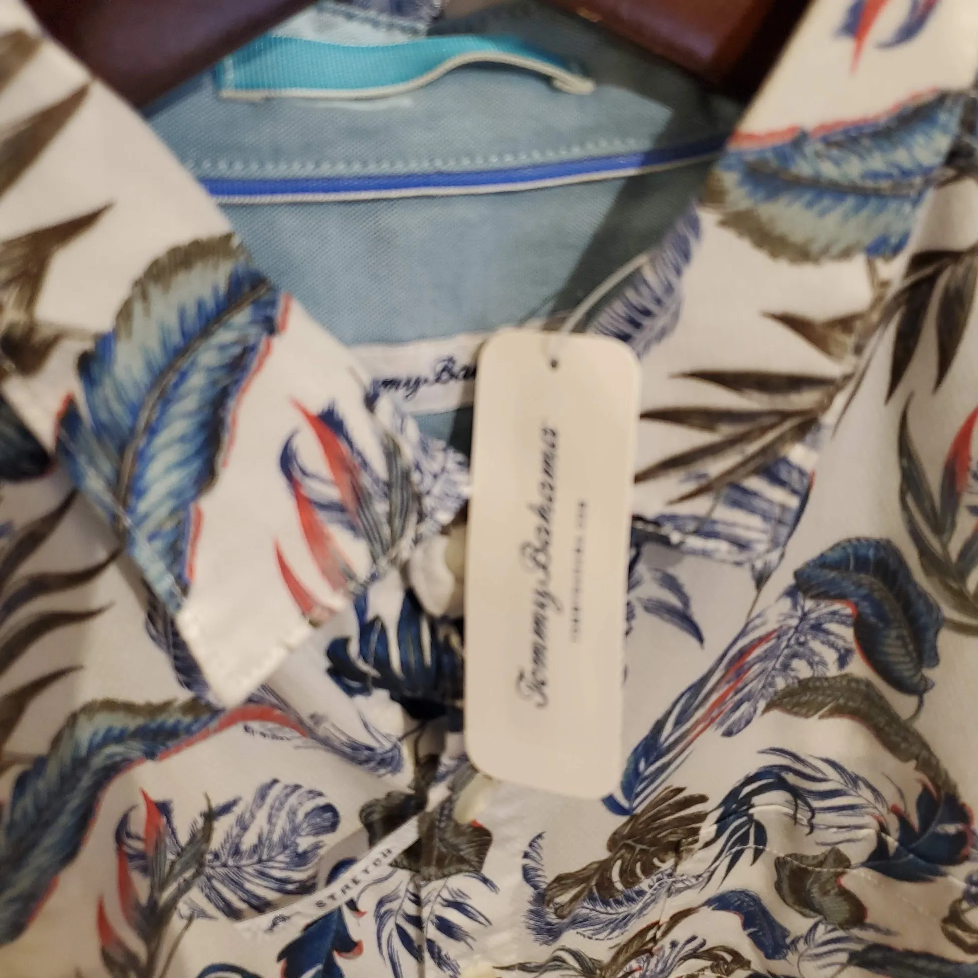 Tommy Bahama  |Button-down Tropical Patterns Cotton Short Sleeves Shirts