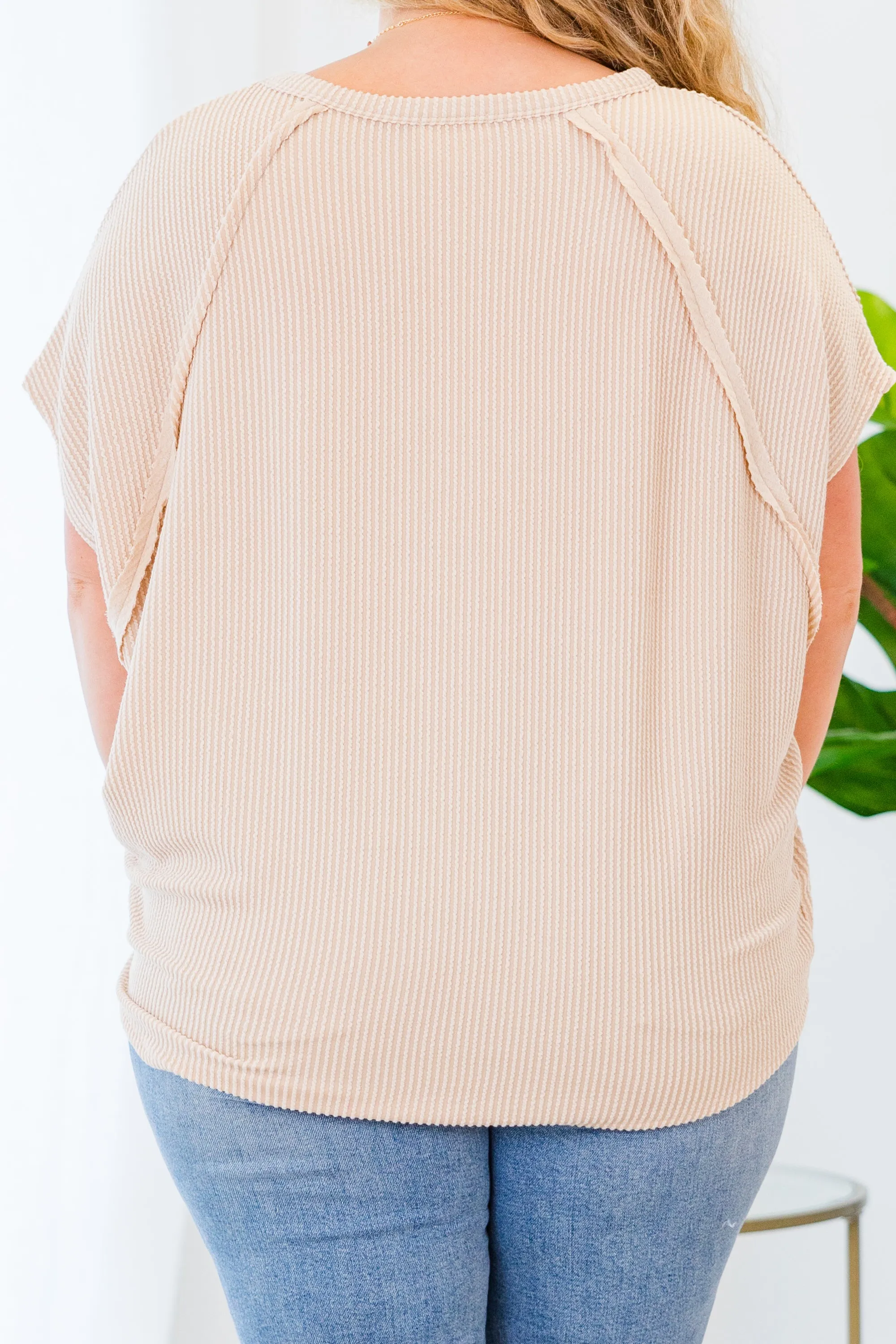 True And Charming Top, Taupe