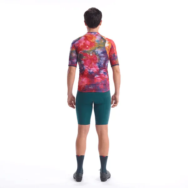 VELOCIO MENS ICE DYE SE JERSEY FIRE RED