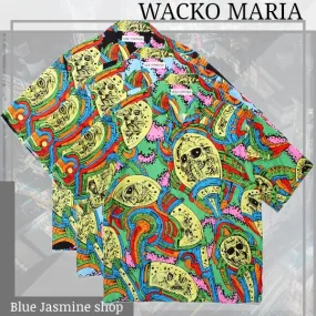 WACKO MARIA  |Button-down Collaboration Short Sleeves Logo Shirts