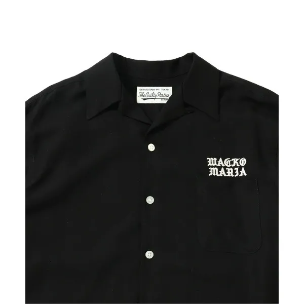 WACKO MARIA  |Button-down Long Sleeves Plain Logo Shirts