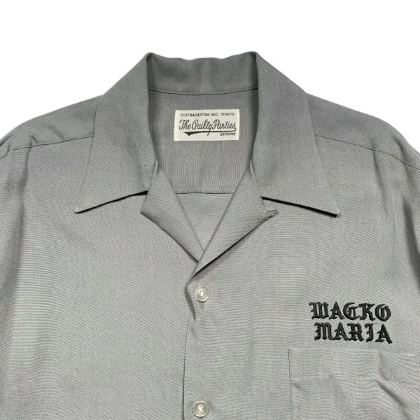 WACKO MARIA  |Button-down Long Sleeves Plain Logo Shirts