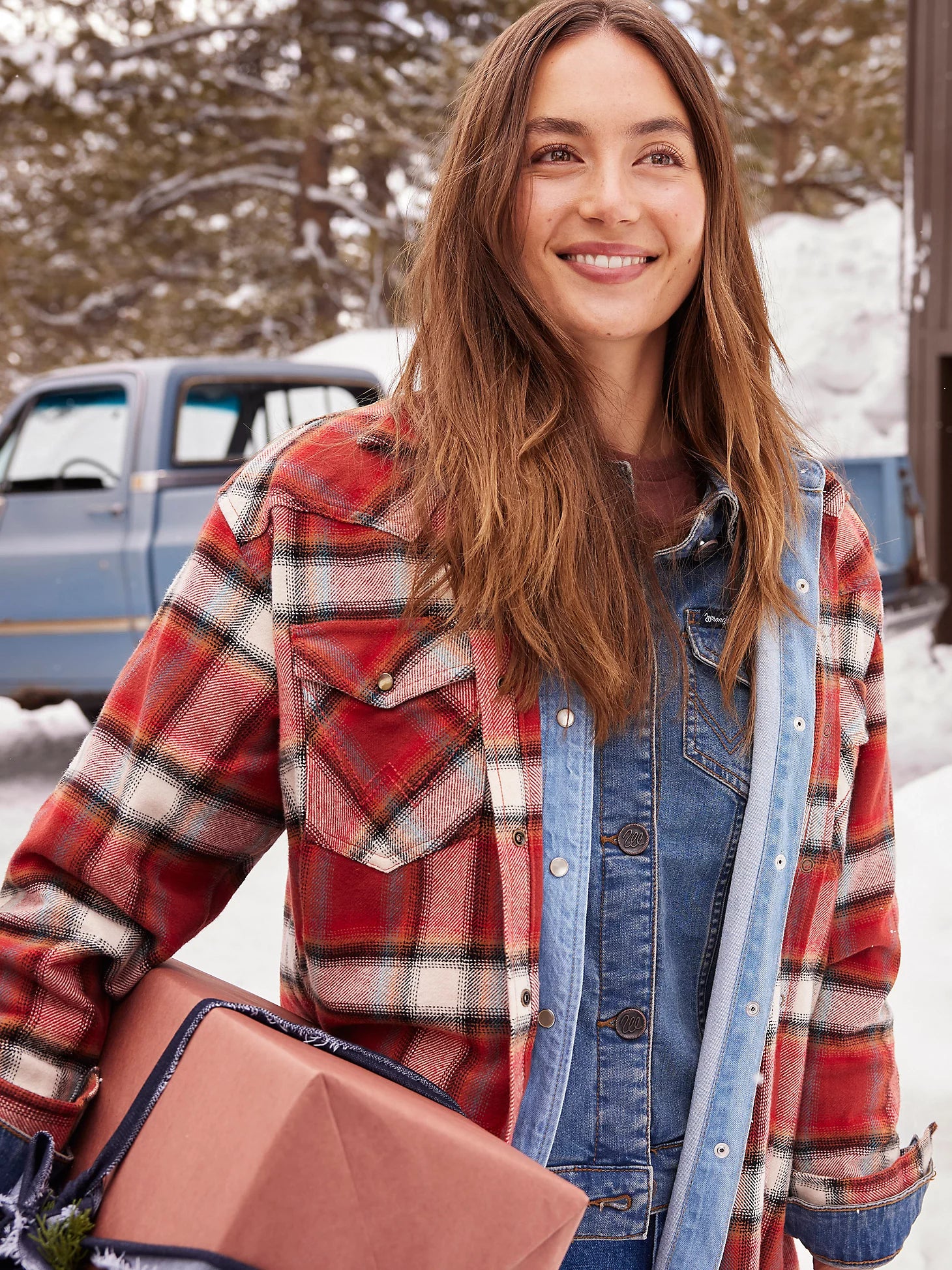 Wrangler Red Flannel Plaid Shirt