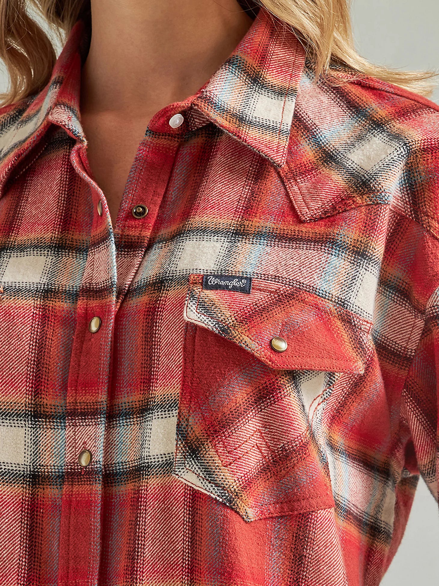 Wrangler Red Flannel Plaid Shirt