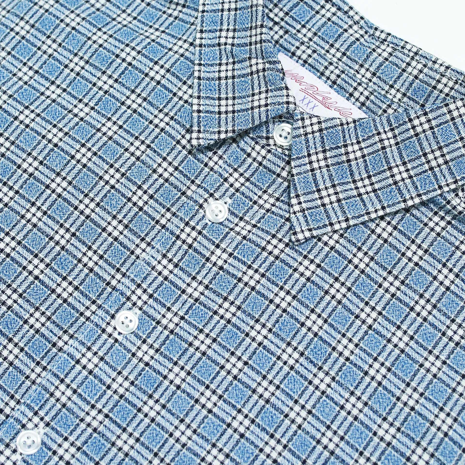 yardsale  |Button-down Other Plaid Patterns Cotton Short Sleeves Logo