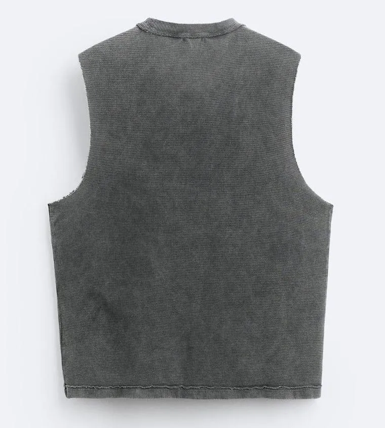 ZARA  |Sleeveless Street Style Logo Vests & Gillets